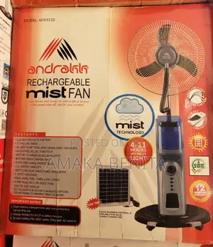 Andrakk Rechargeable Mist Fan 16"