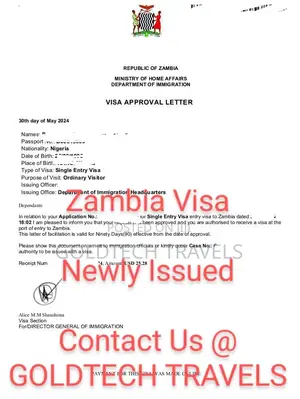 Photo - Zambia Tourist/Visit Visa Package Available