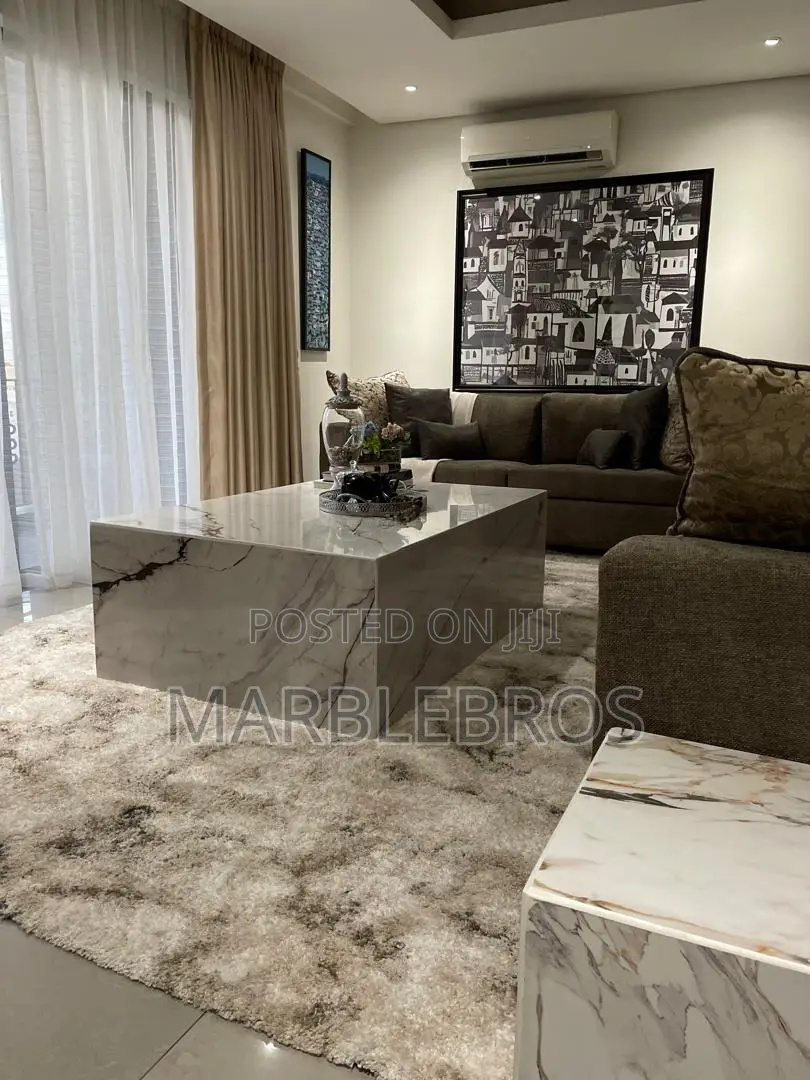 MB17, Marble Coffee Table And Side Stools