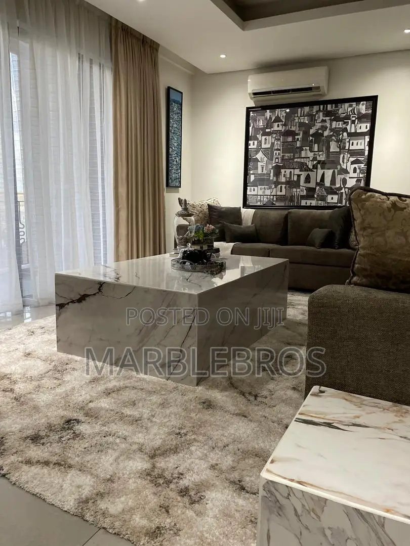 MB17, Marble Coffee Table And Side Stools