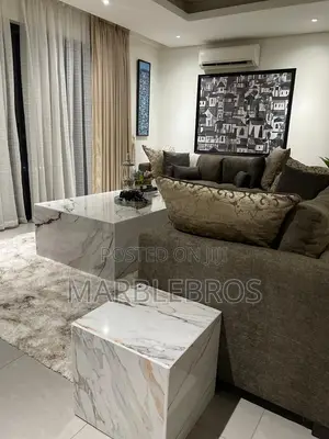 MB17, Marble Coffee Table And Side Stools