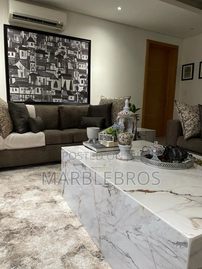 MB17, Marble Coffee Table And Side Stools