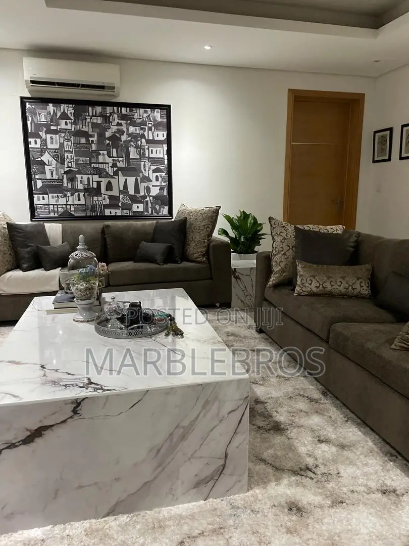 MB17, Marble Coffee Table And Side Stools