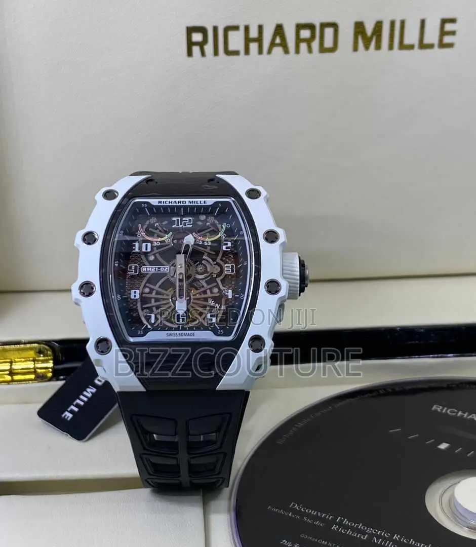 Original Richard Mille Meccanical Black Rubber Strap Watch