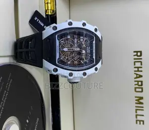 Original Richard Mille Meccanical Black Rubber Strap Watch