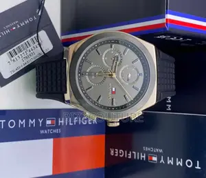 Original Tommy Hilfiger Chronograph Black Strap Watch