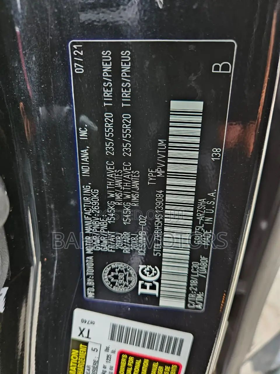 Toyota Highlander XSE 2021 Black