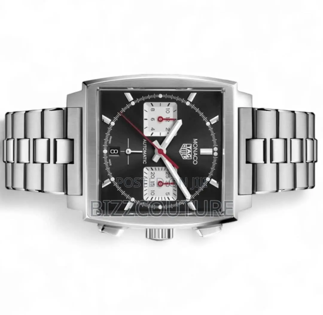 Original Tag Heuer Monaco Chronograph Silver Chain Watch