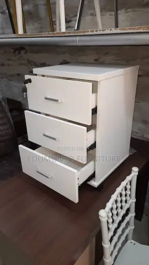 3 Drawer Wooden Office Cabinet File Storage
