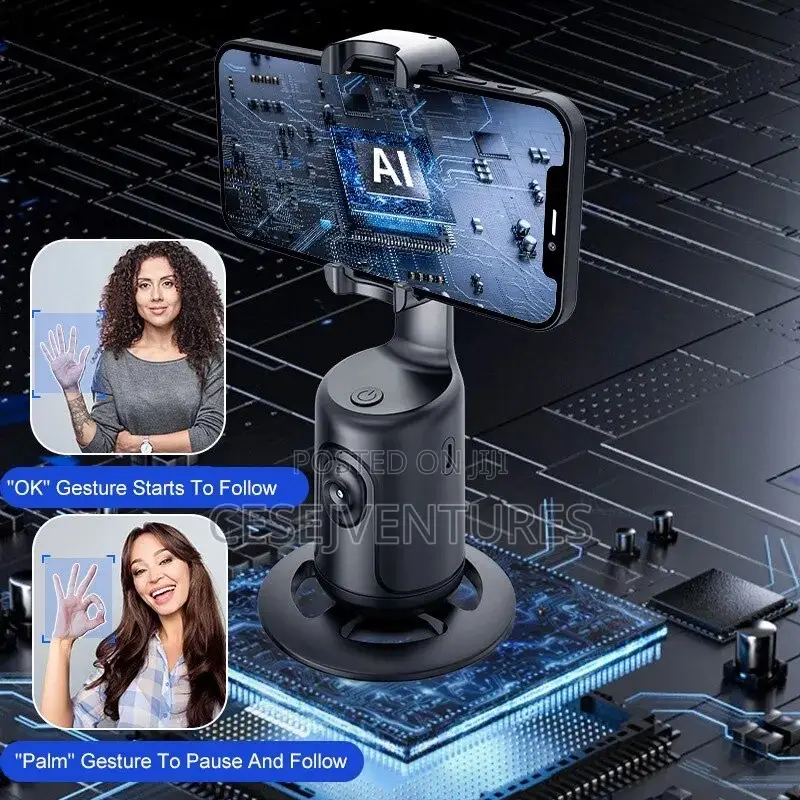 360 Degree Auto Tracking Rotating Phone Holder for Vides