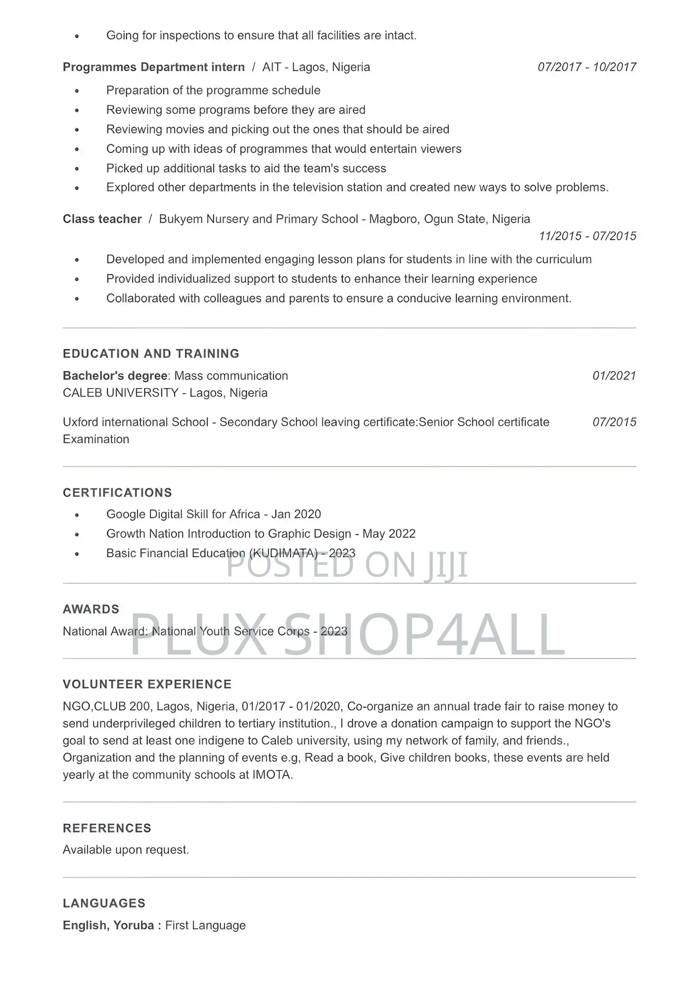 Information Officer