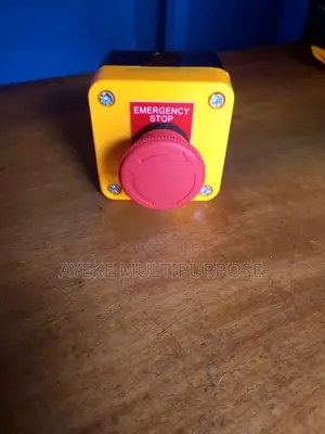 Emergency Stop Button. With and Without Shroud