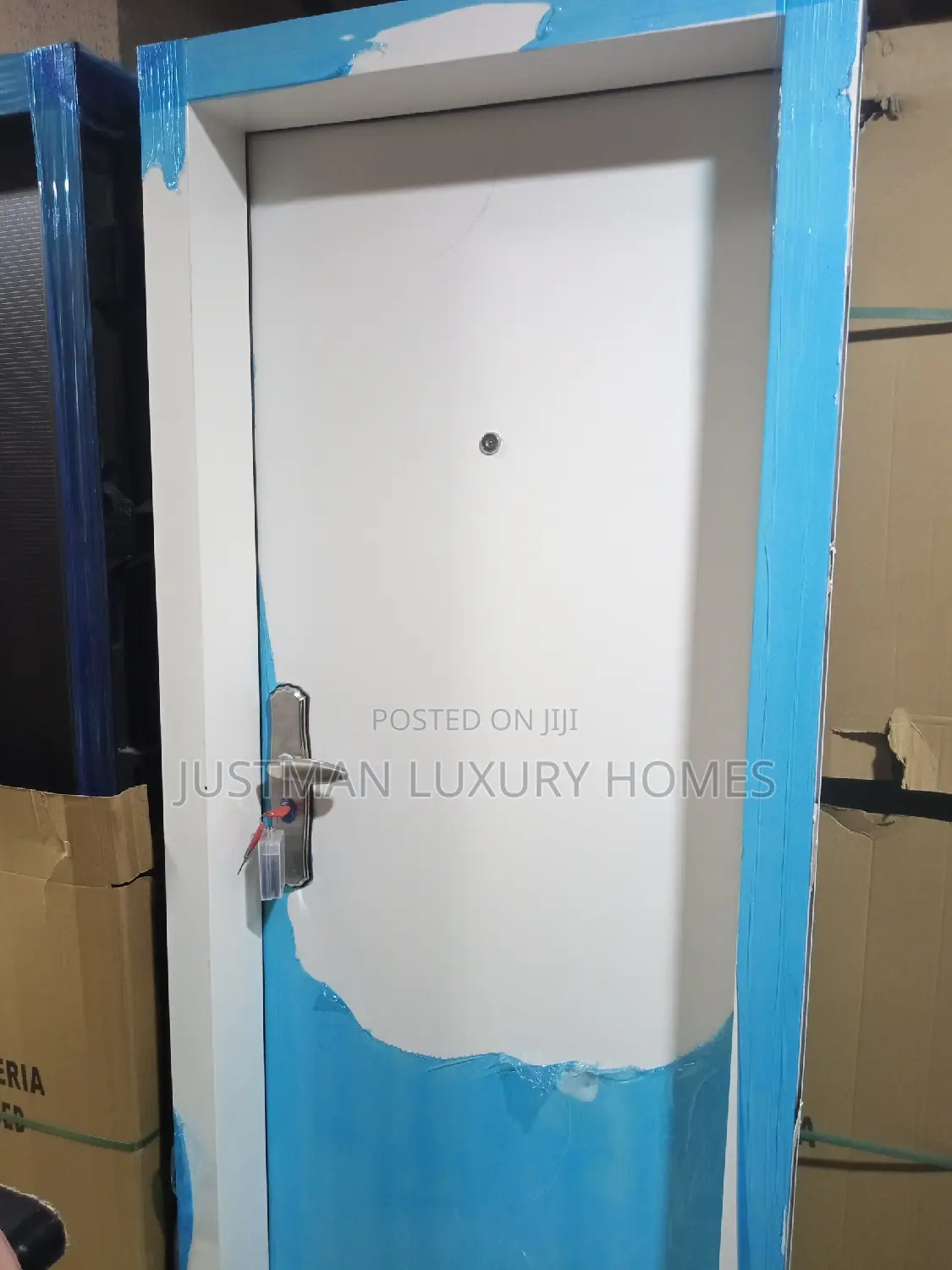 Plain White German Standard Security Steel Door
