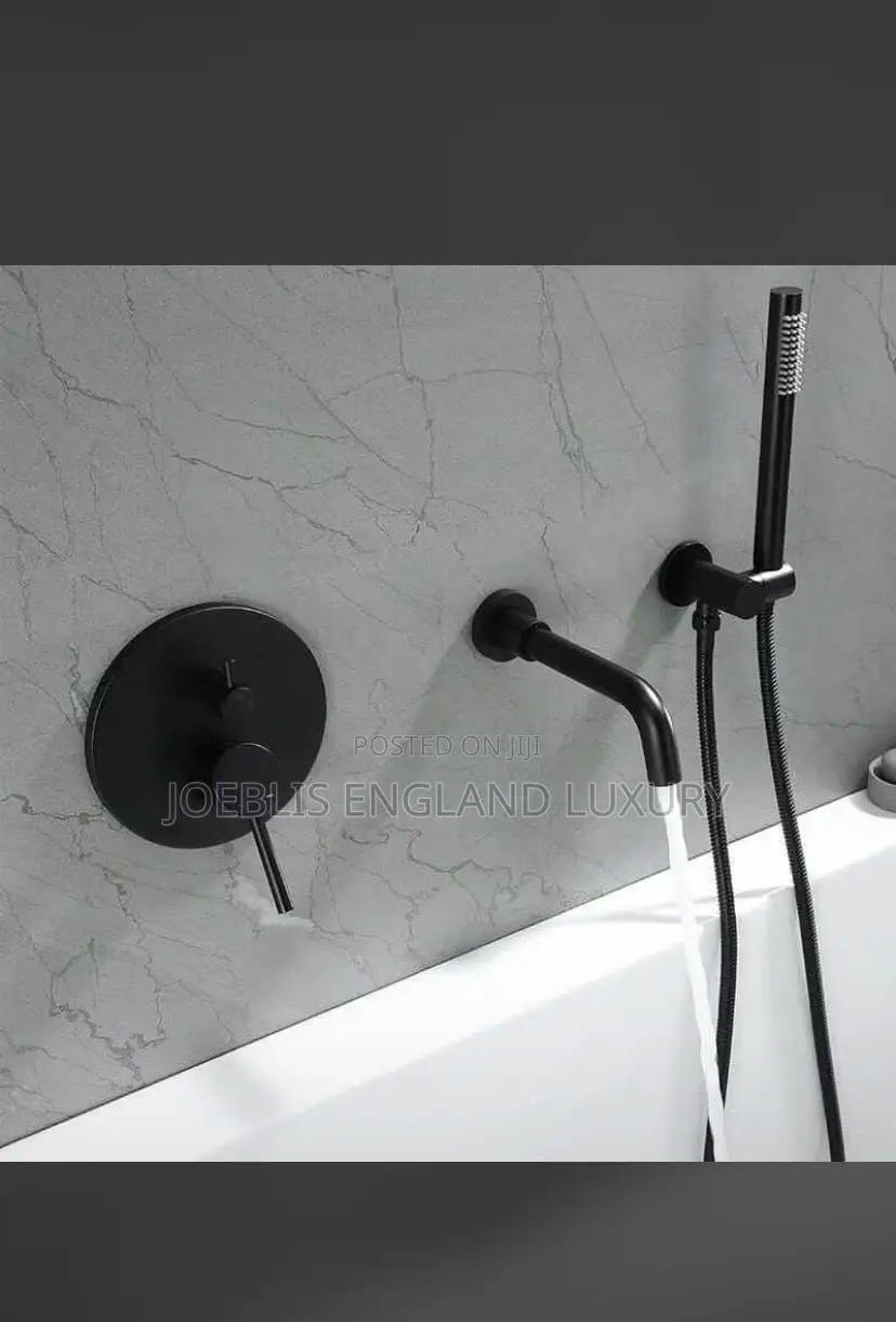 Concealed Bath Mixer Tap Black