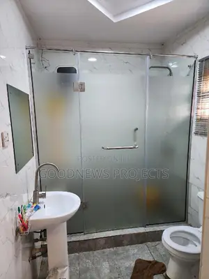 Frosted Hinge Glass Shower O