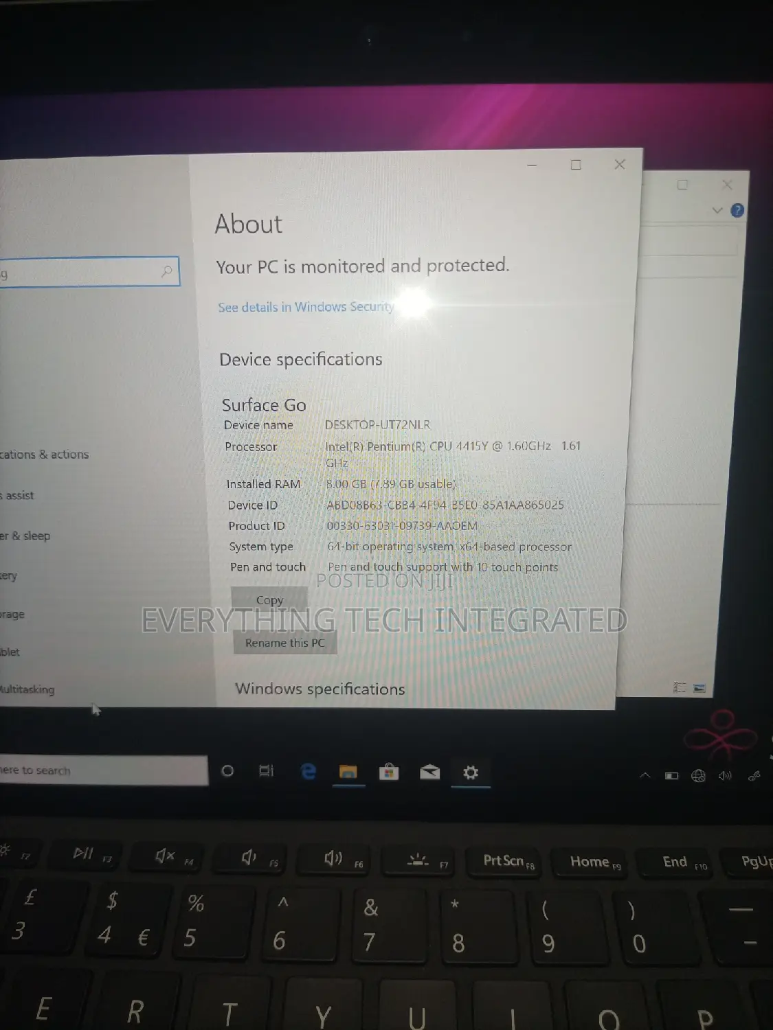 Laptop Microsoft Surface Go 8GB Intel SSD 128GB