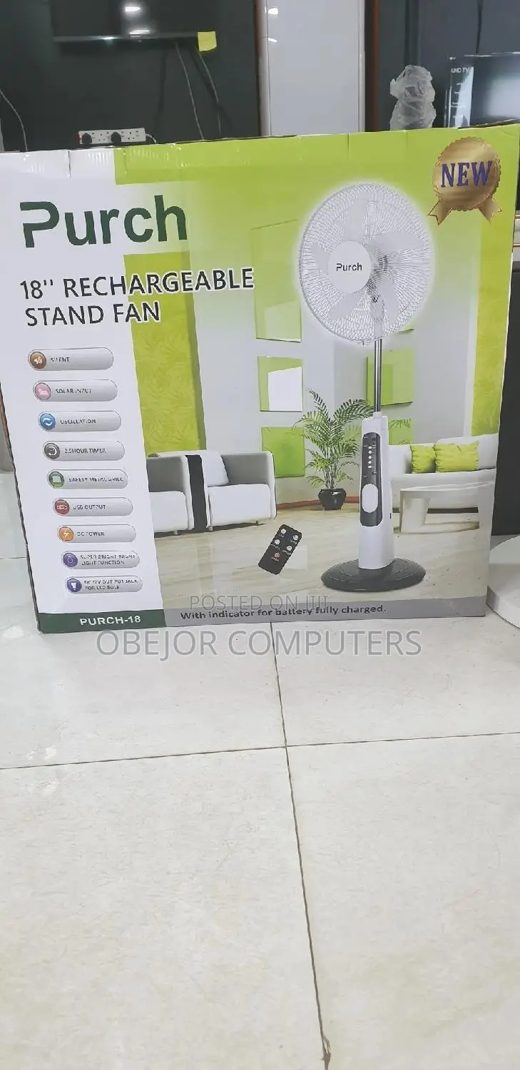 Purch 18" Rechargeable Stand Fan