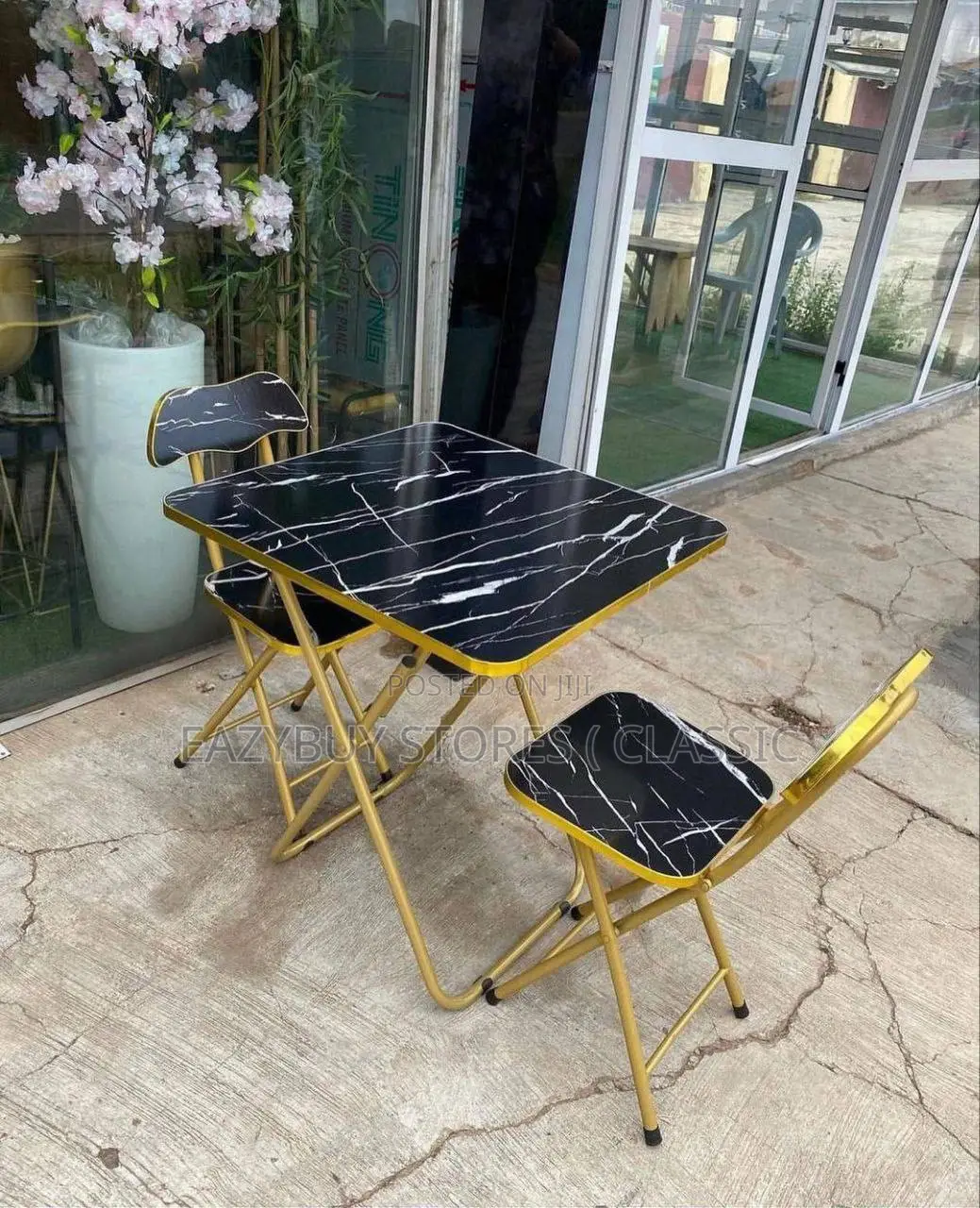 Marble Design Table and Chairs