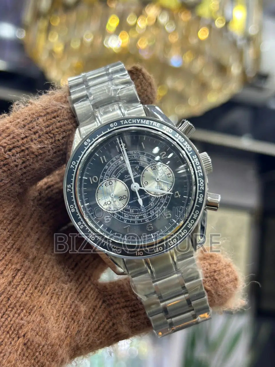 Original OMEGA Chronograph Silver Chain Watch Is Available