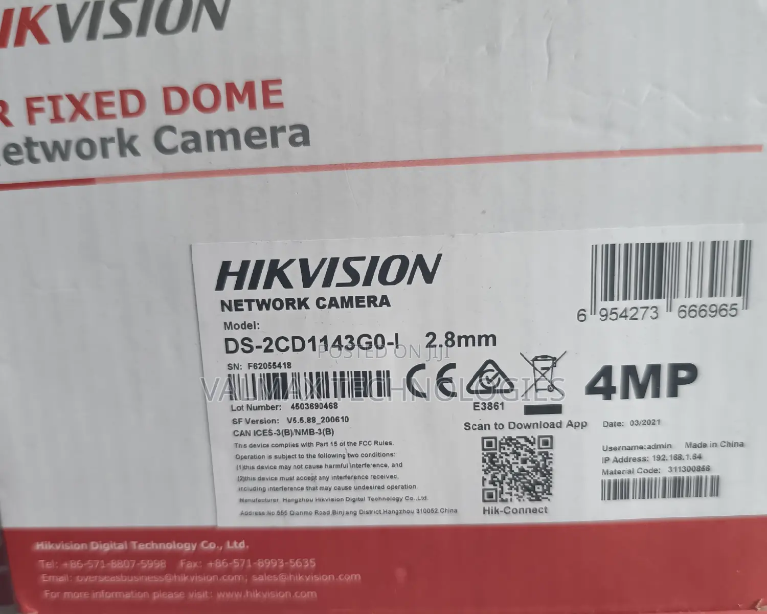 Hikvision 4mp Network Camera Ds 2cd1143go I