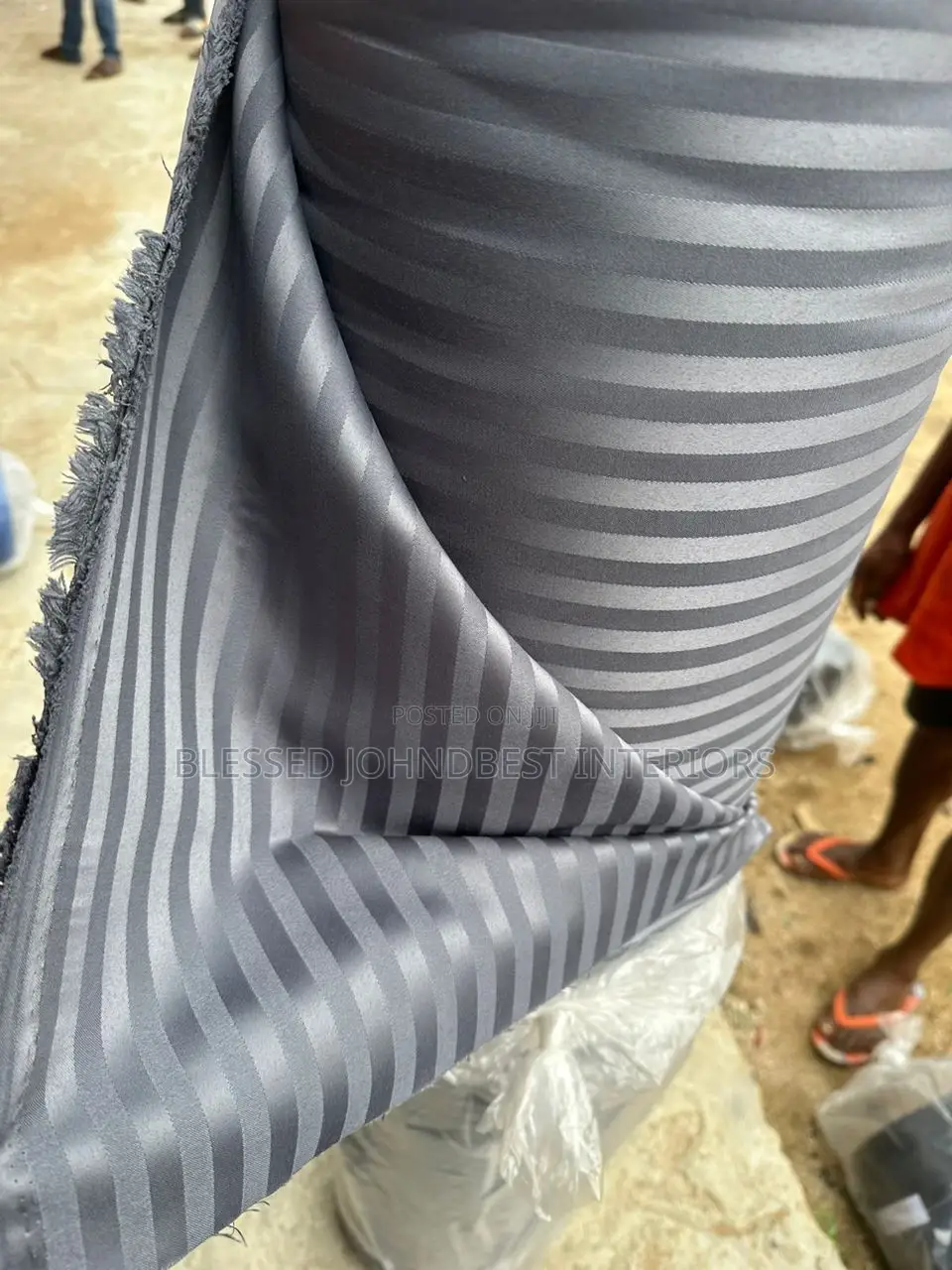 Original Inbuilt Stripes Bedsheet Fabrics