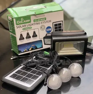 Unique Solar Lighting System With 3 Bulbs