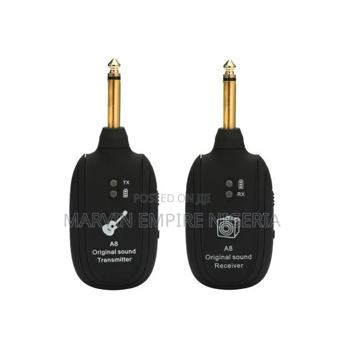 A8 Uhf Wireless Guitar Transmitter Receiver Set 730mhz 50m