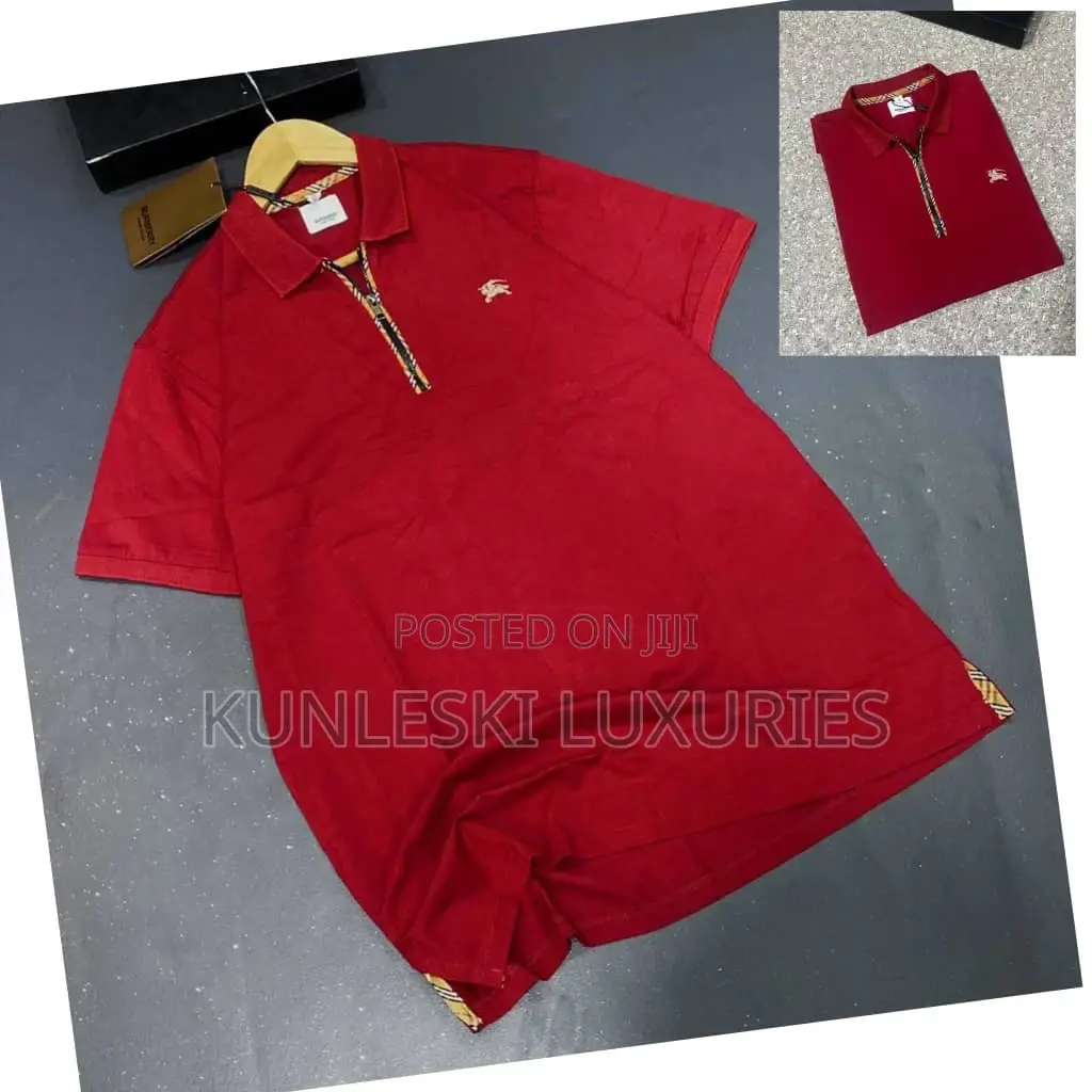 Original Burberry Collar Neck T-Shirt Collections