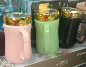 Coffee Mugs With Mirror Glass Cover