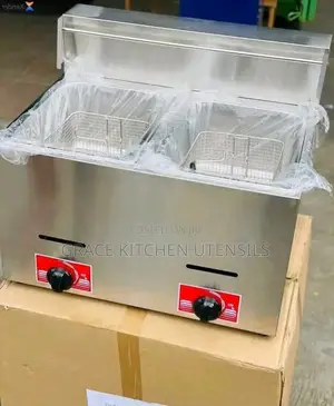 Industrial Table Top Gas Double Deep Fryer
