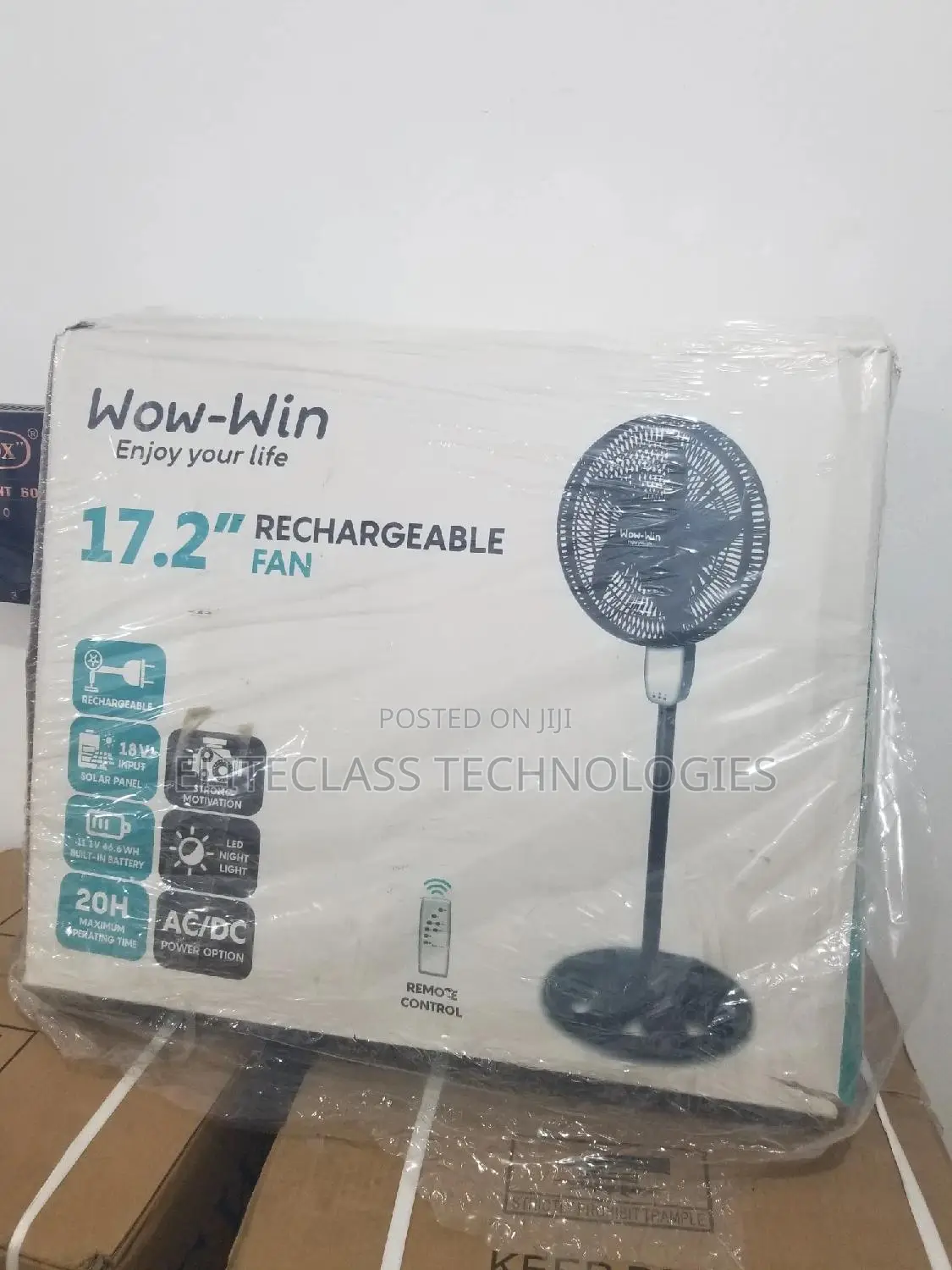 Brand New Wow-Win Rechargeable Fan