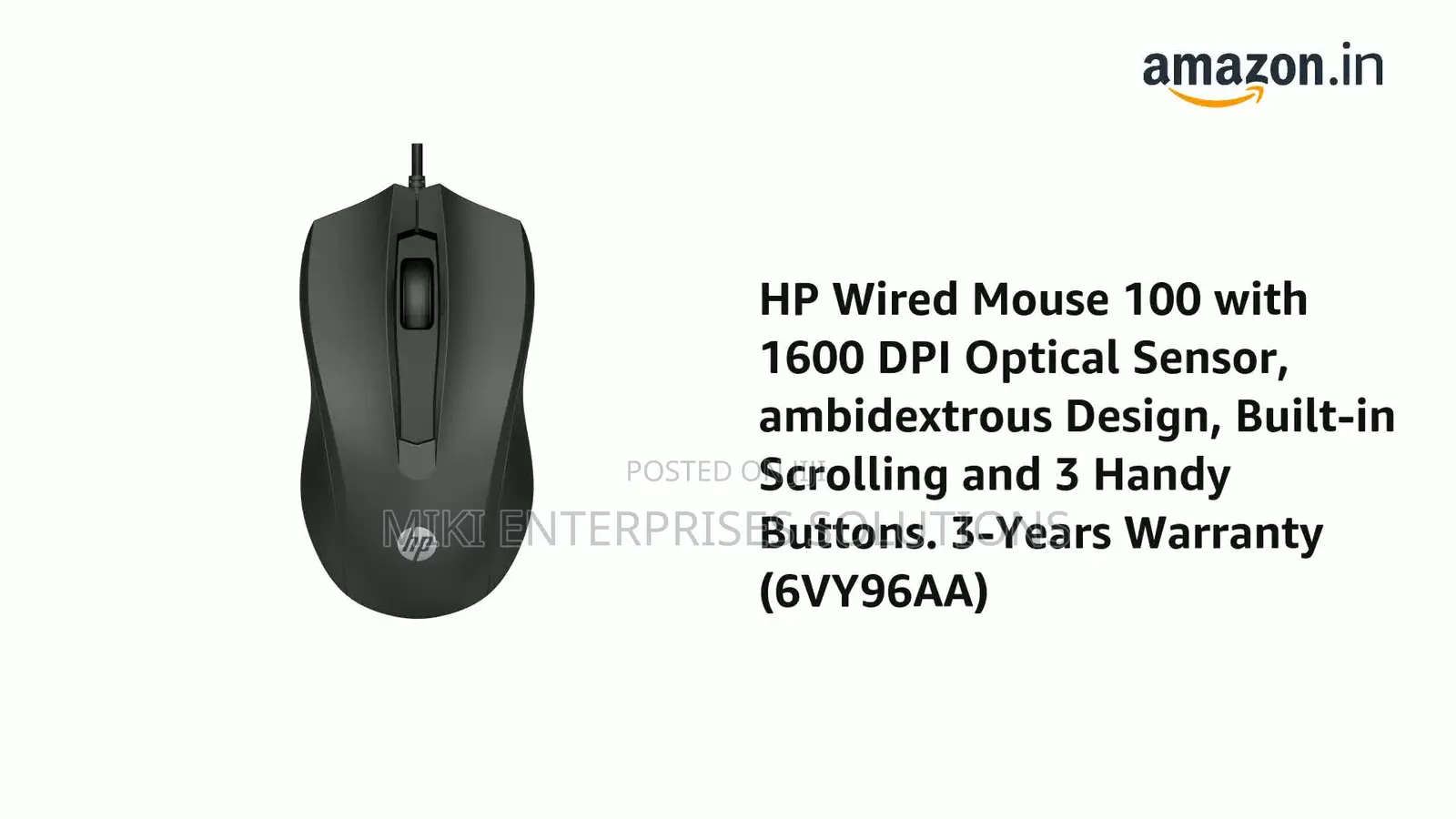 HP 150 Wireless Mouse (Black) - Up to 10 Month Battery