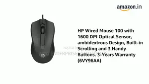 HP 150 Wireless Mouse (Black) - Up to 10 Month Battery