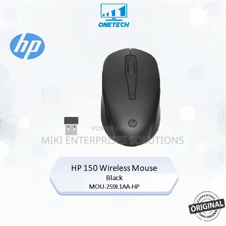 HP 150 Wireless Mouse (Black) - Up to 10 Month Battery