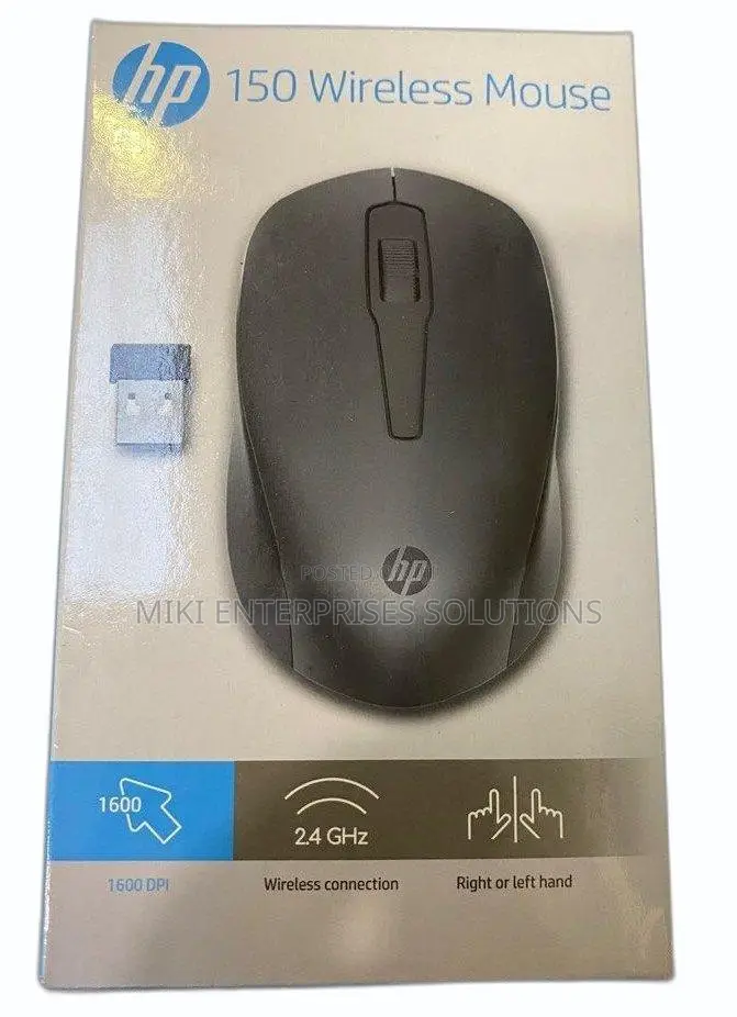 HP 150 Wireless Mouse (Black) - Up to 10 Month Battery