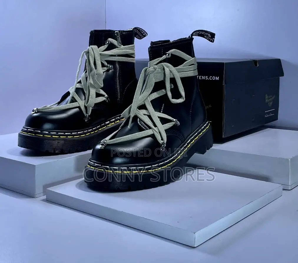 High Quality Dr Martens Black Boots Rick Owen
