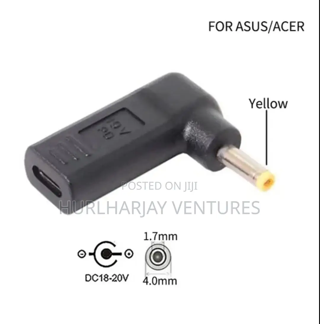 4.0x1.7mm USBC to DC Laptop Power Adapter