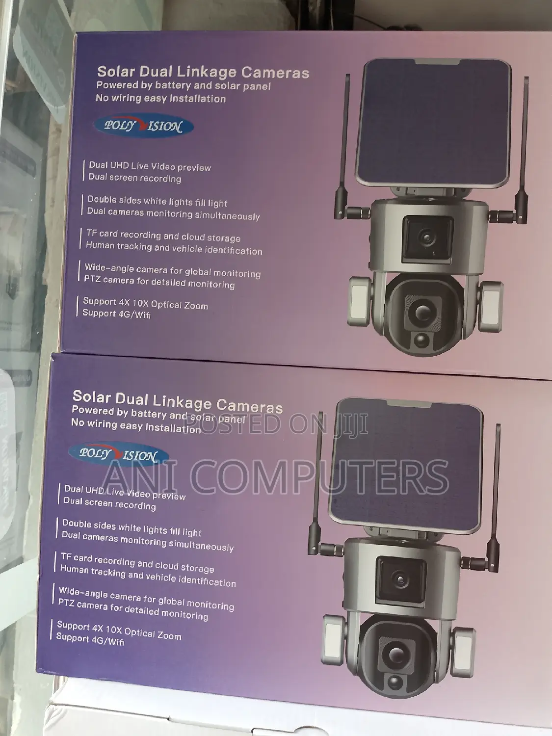 Poly Vision 4g 8mp Solar Dual Lens Linkage Camera 8mp