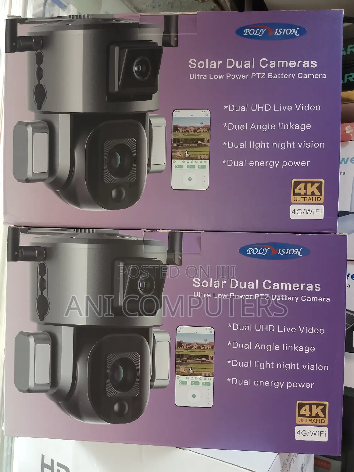 Poly Vision 4g 8mp Solar Dual Lens Linkage Camera 8mp