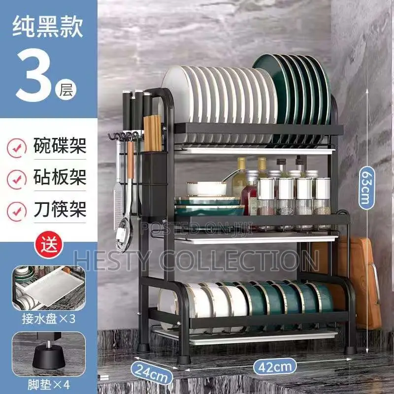 Luxury 2 or 3 Layer Tier Dish Drainer Plate Rack