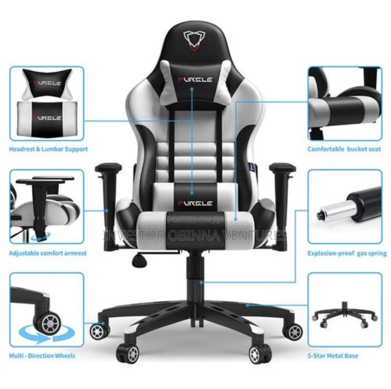 Furgle Custom Home Studio Ergonomic Gaming Chair.