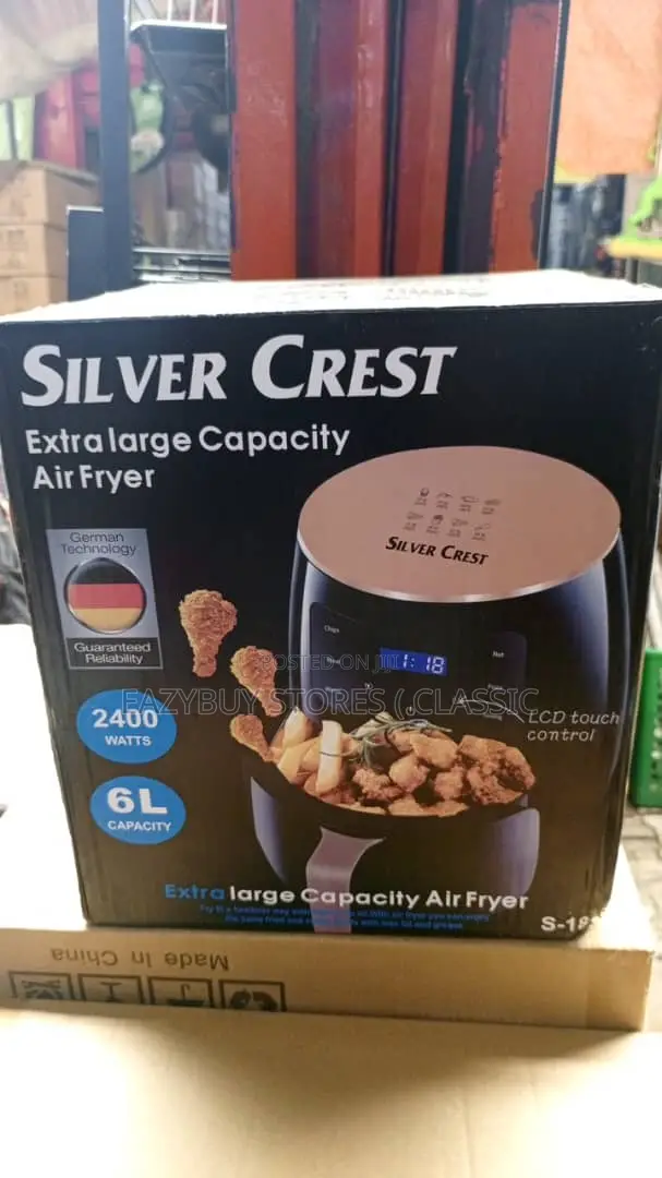 6L Silver Crest Air Fryer With LCD Touchscreen