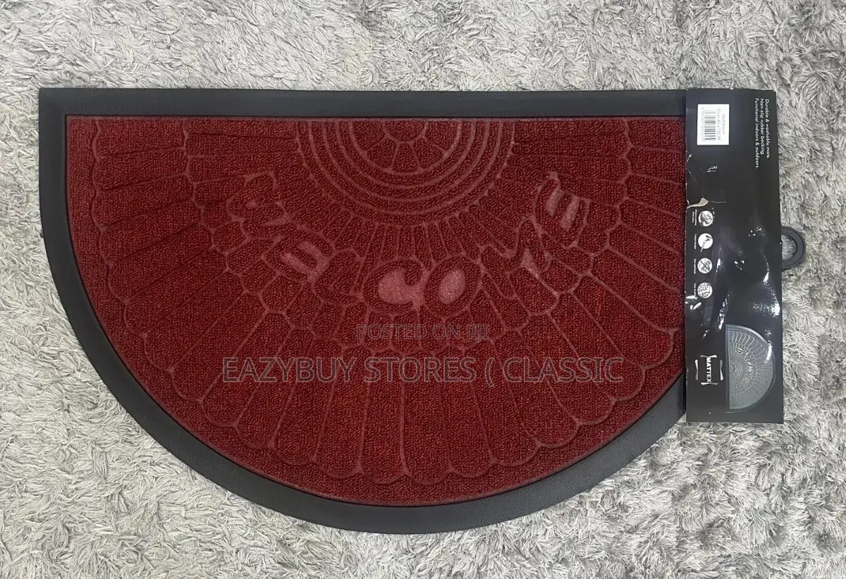 Half Moon Rectangular Style Door Mats Rubber Back