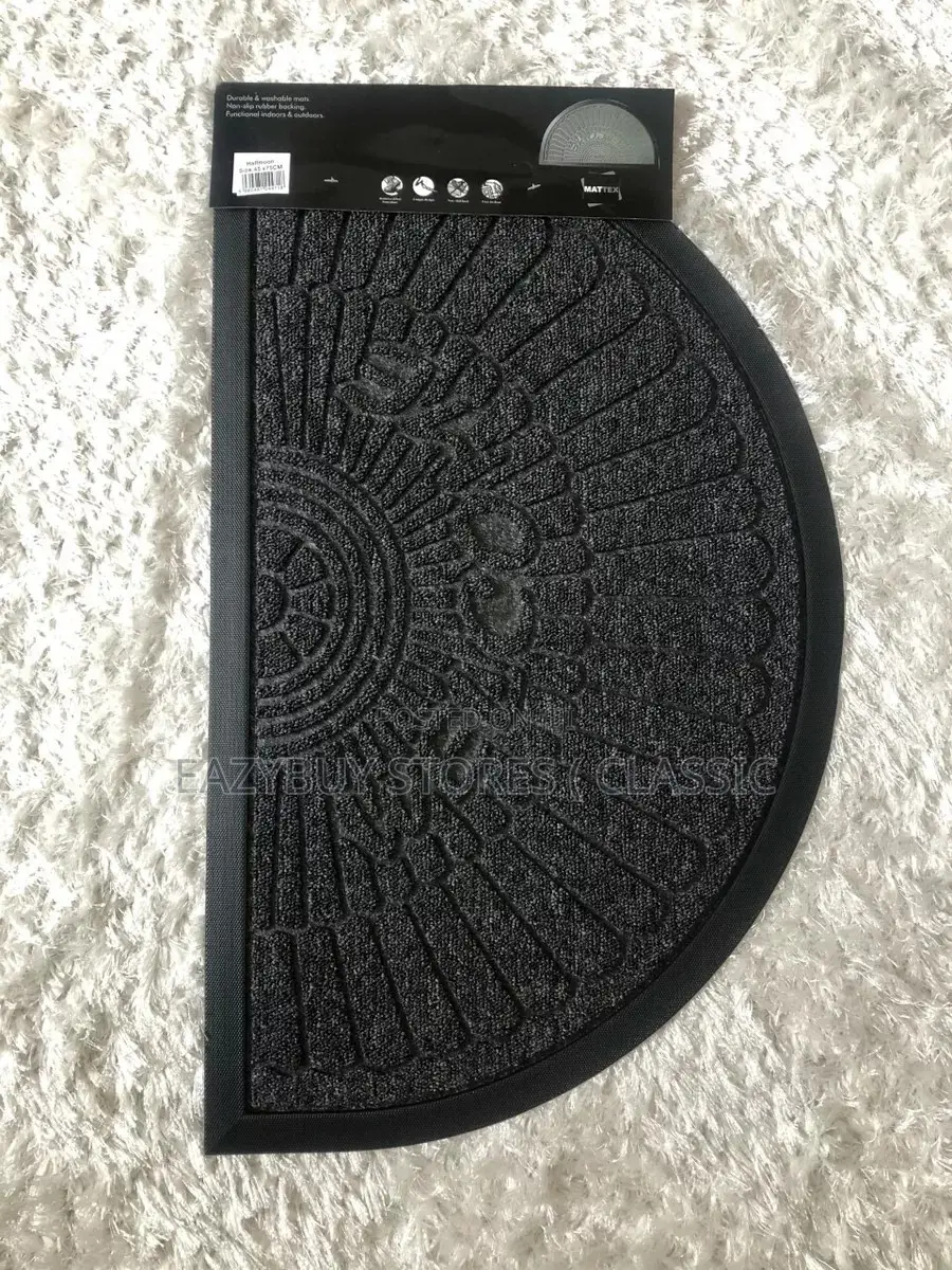 Half Moon Rectangular Style Door Mats Rubber Back