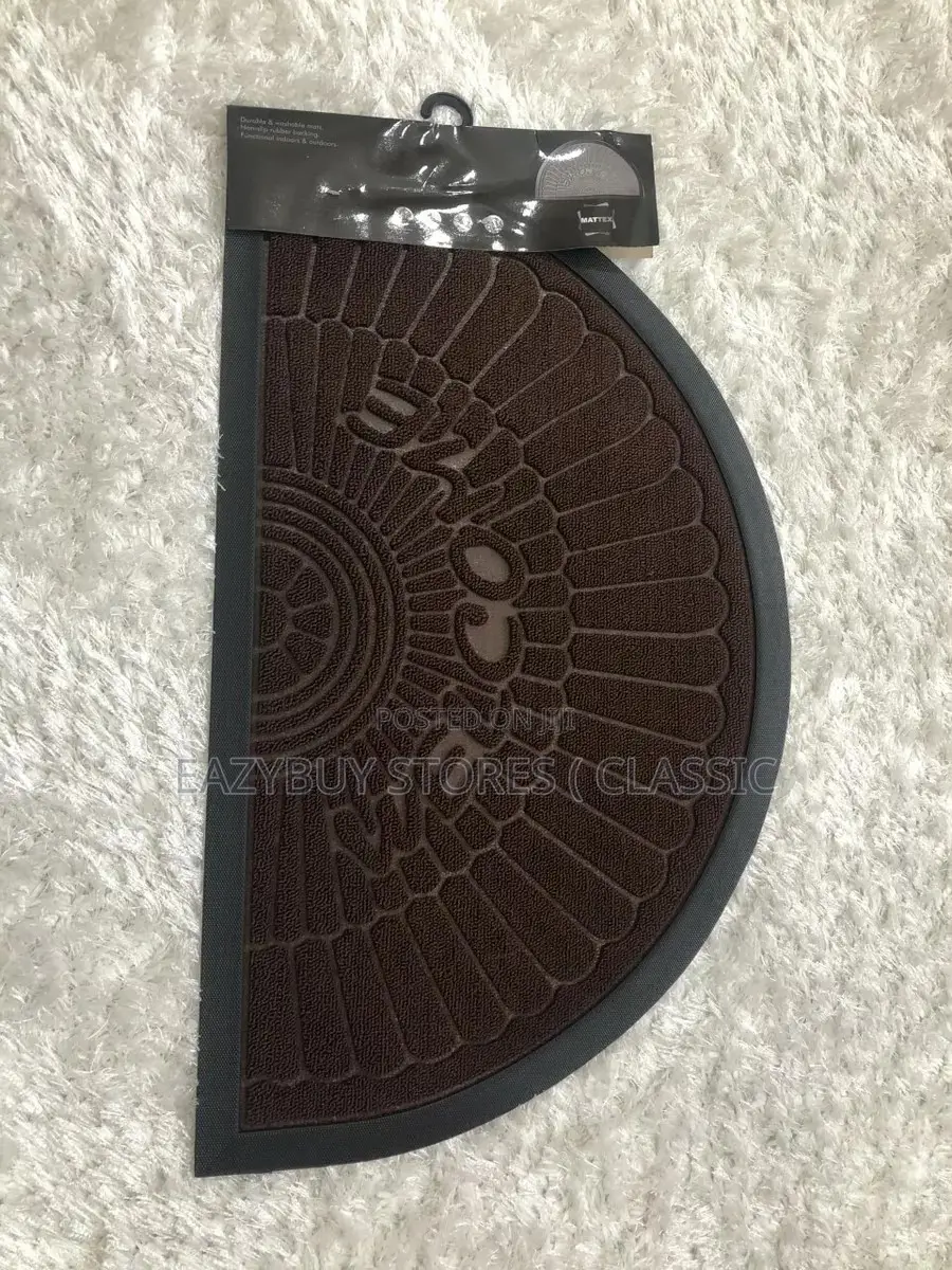 Half Moon Rectangular Style Door Mats Rubber Back