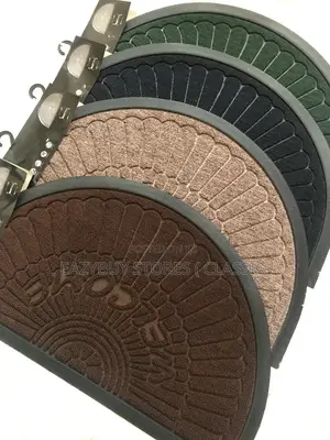Half Moon Rectangular Style Door Mats Rubber Back