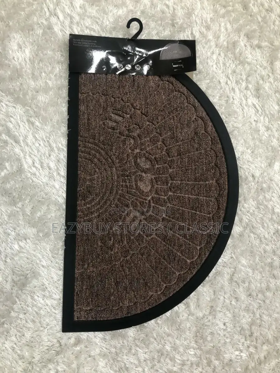 Half Moon Rectangular Style Door Mats Rubber Back