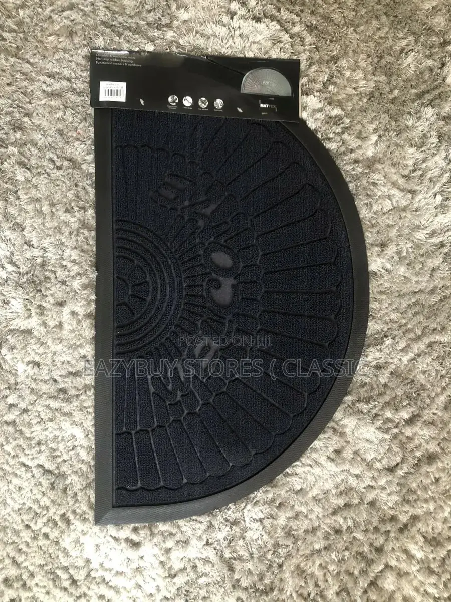 Half Moon Rectangular Style Door Mats Rubber Back