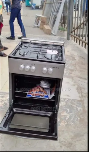 Brand New>Maxi Standing 4 Burner Gas Cooker Manuel >Oven