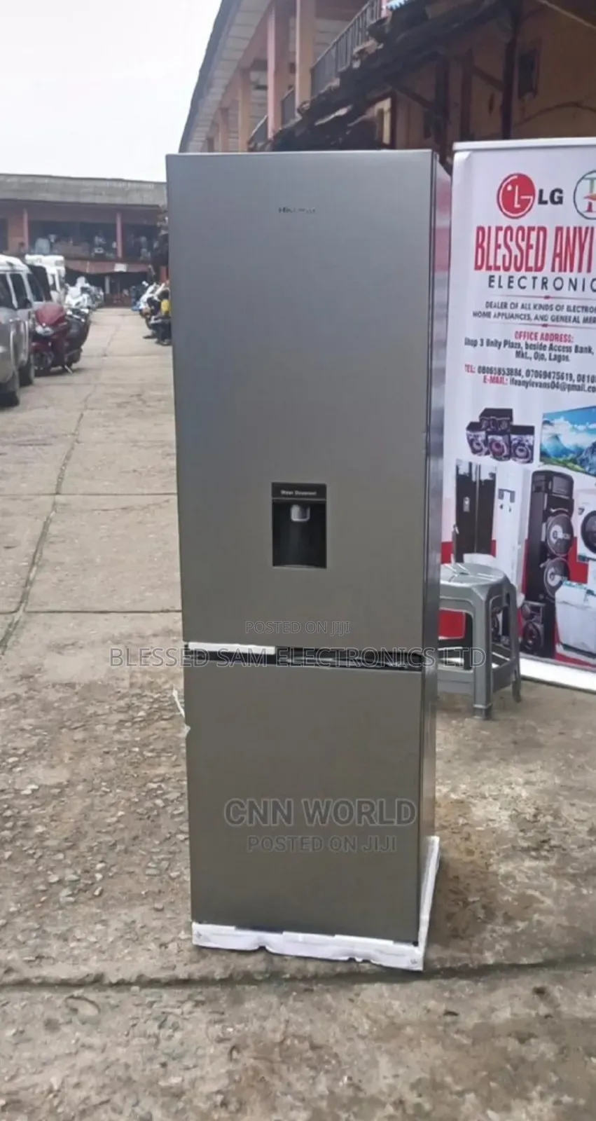 Original >Hisense 264l Double Door Fridge With Dispenser
